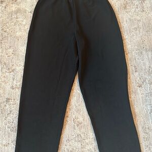 NWOT Susan Graver Nylon Knit Pull On Pant Sz SP Black Elegant Travel Easy Care